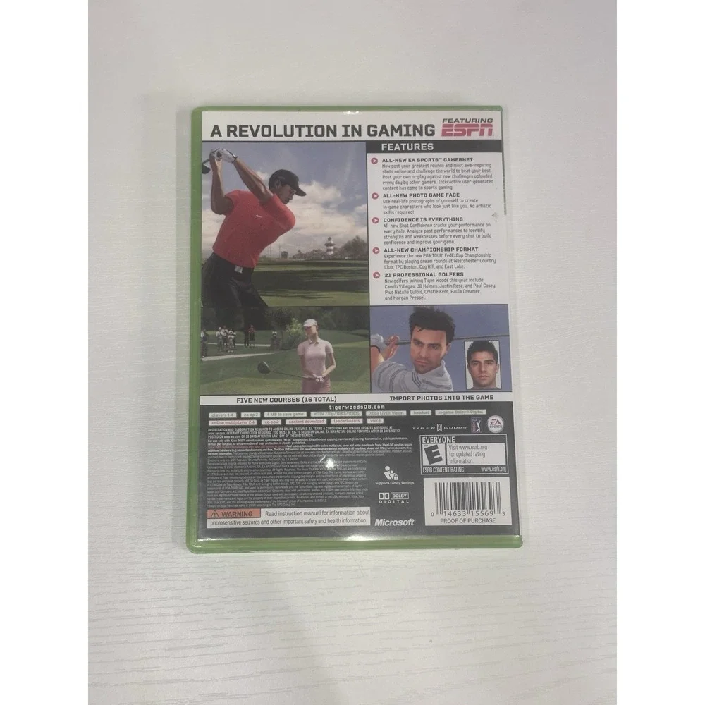 Tiger Woods PGA Tour 08 Microsoft Xbox 360 Complete With Manual